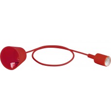 Патрон для ламп со шнуром 1м, 230V E27, красный, LH127 22359