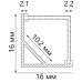 Профиль алюминиевый угловой квадратный, серебро, CAB281