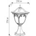 Светильник садово-парковый PL4074 четырехгранный на постамент 60W E27 230V, черное золото 11485