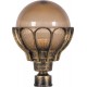 Светильник садово-парковый PL5053 шар на столб 100W E27 230V, черное золото 11555