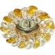 Светильник потолочный, MR16 G5.3 с прозрачным-желтым стеклом, золото, с лампой, CD2316 18664