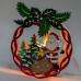Деревянная световая фигура, 1 лампа накаливания, цвет свечения: теплый белый, 22*5*28cm, шнур 1,4 м, IP20, LT084