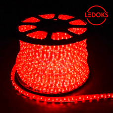Дюралайт светодиодный LED-R2W 2-х жильный, красный 1,44Вт/м 36LED/м 100м 220V