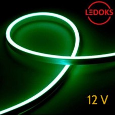 Тонкий зеленый гибкий неон 12 В, 11 Вт, 120 LED